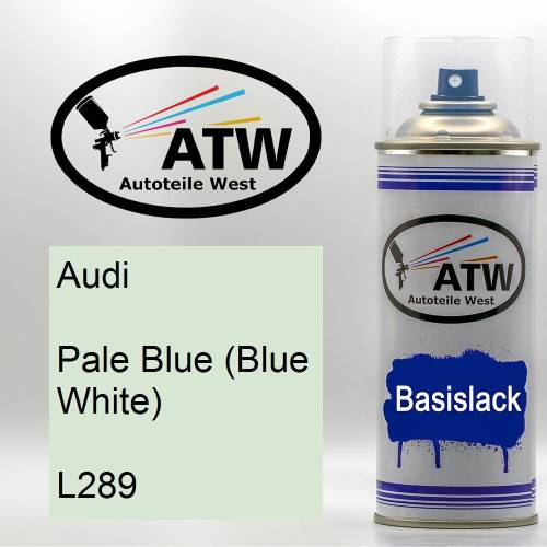 Audi, Pale Blue (Blue White), L289: 400ml Sprühdose, von ATW Autoteile West.